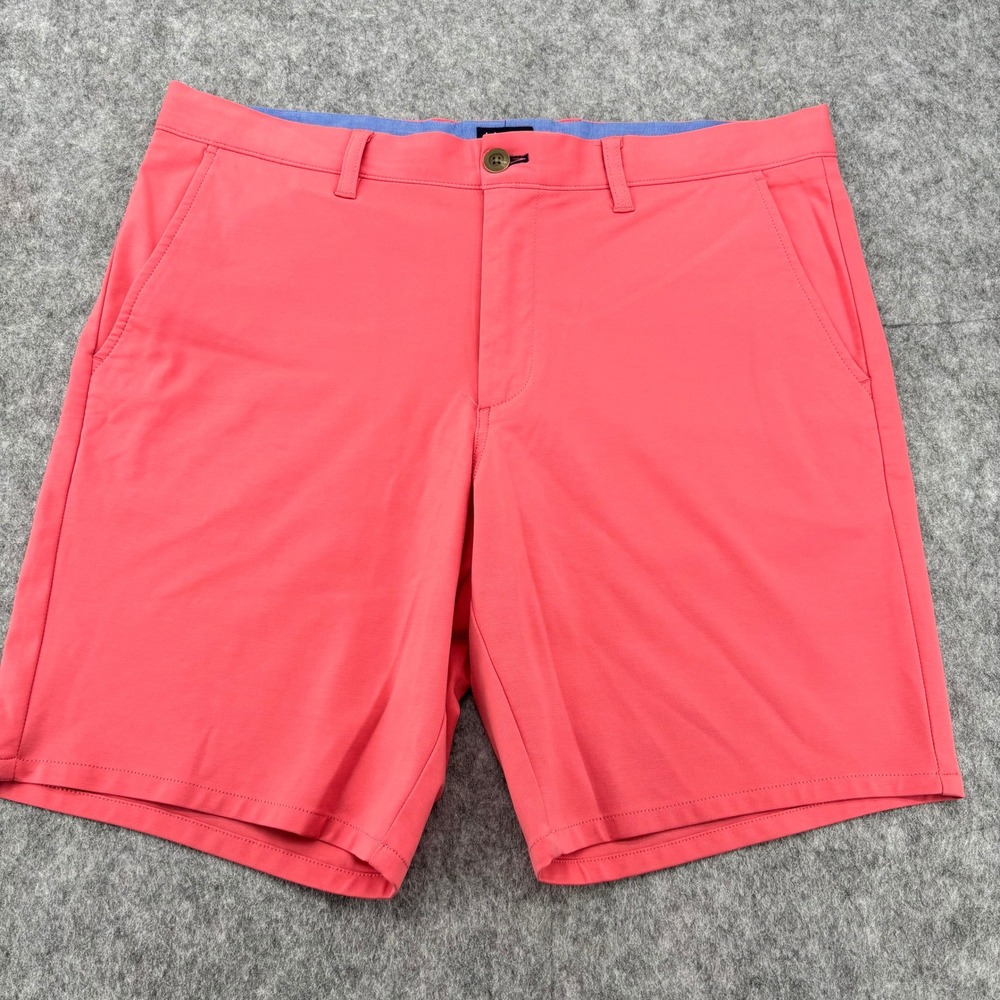 Johnnie-O Mens Performance Golf Shorts Pink Stretch Size 36 Casual Activewear